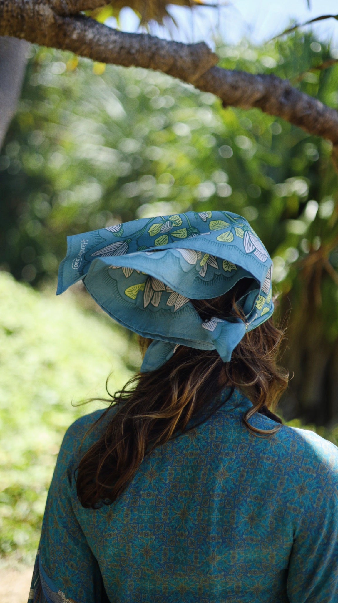 Folk Bandana, Deco Teal