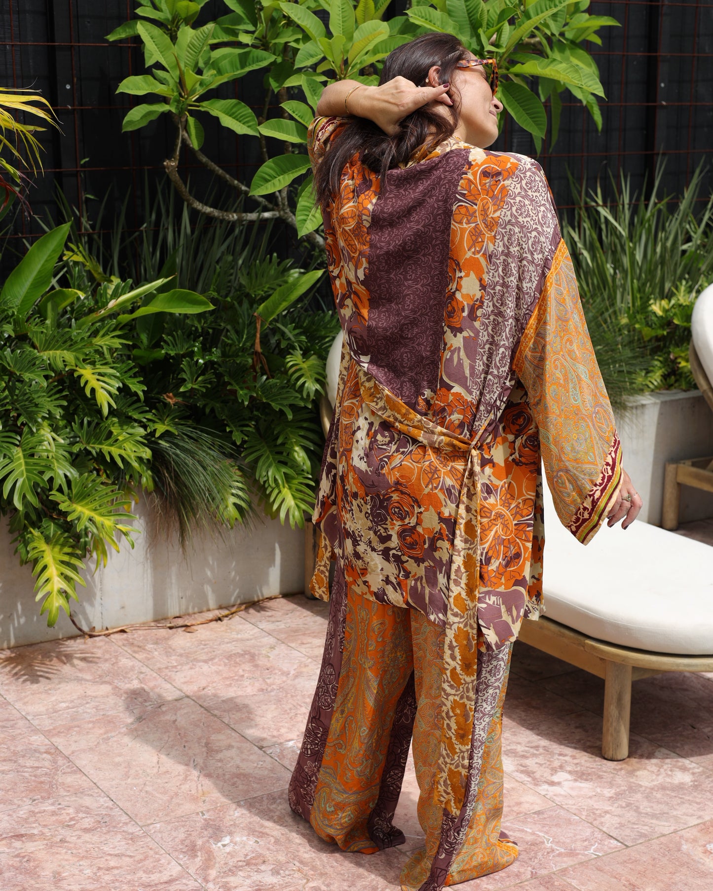 Marigold Silk Robe Col 25, MEDIUM