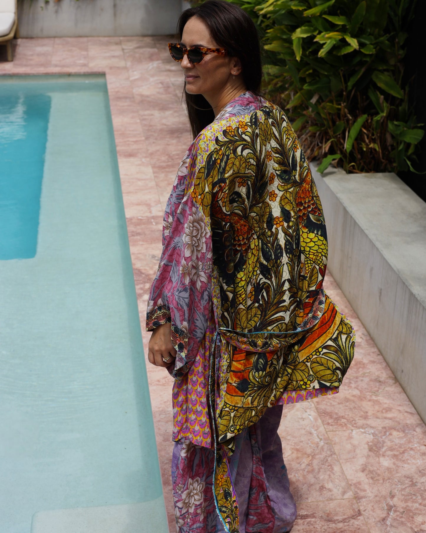 Marigold Silk Robe Col 15, MEDIUM