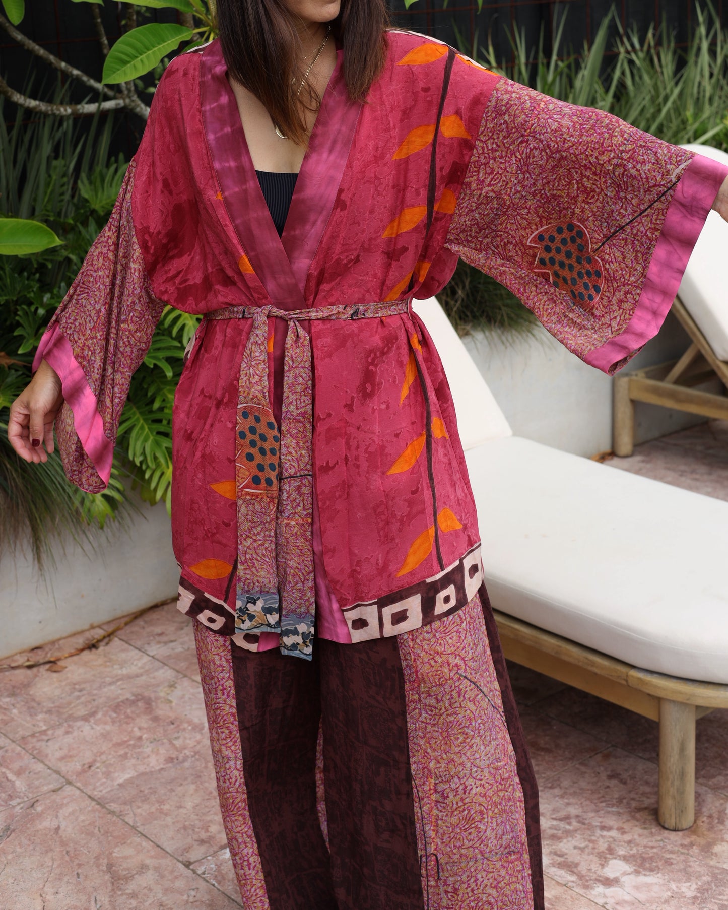 Marigold Silk Robe Col 10, SMALL