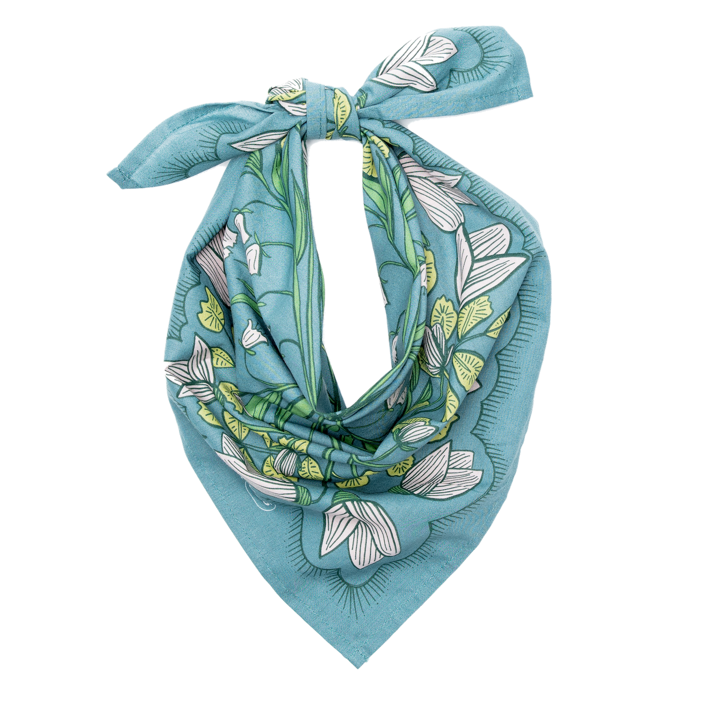 Folk Bandana, Deco Teal