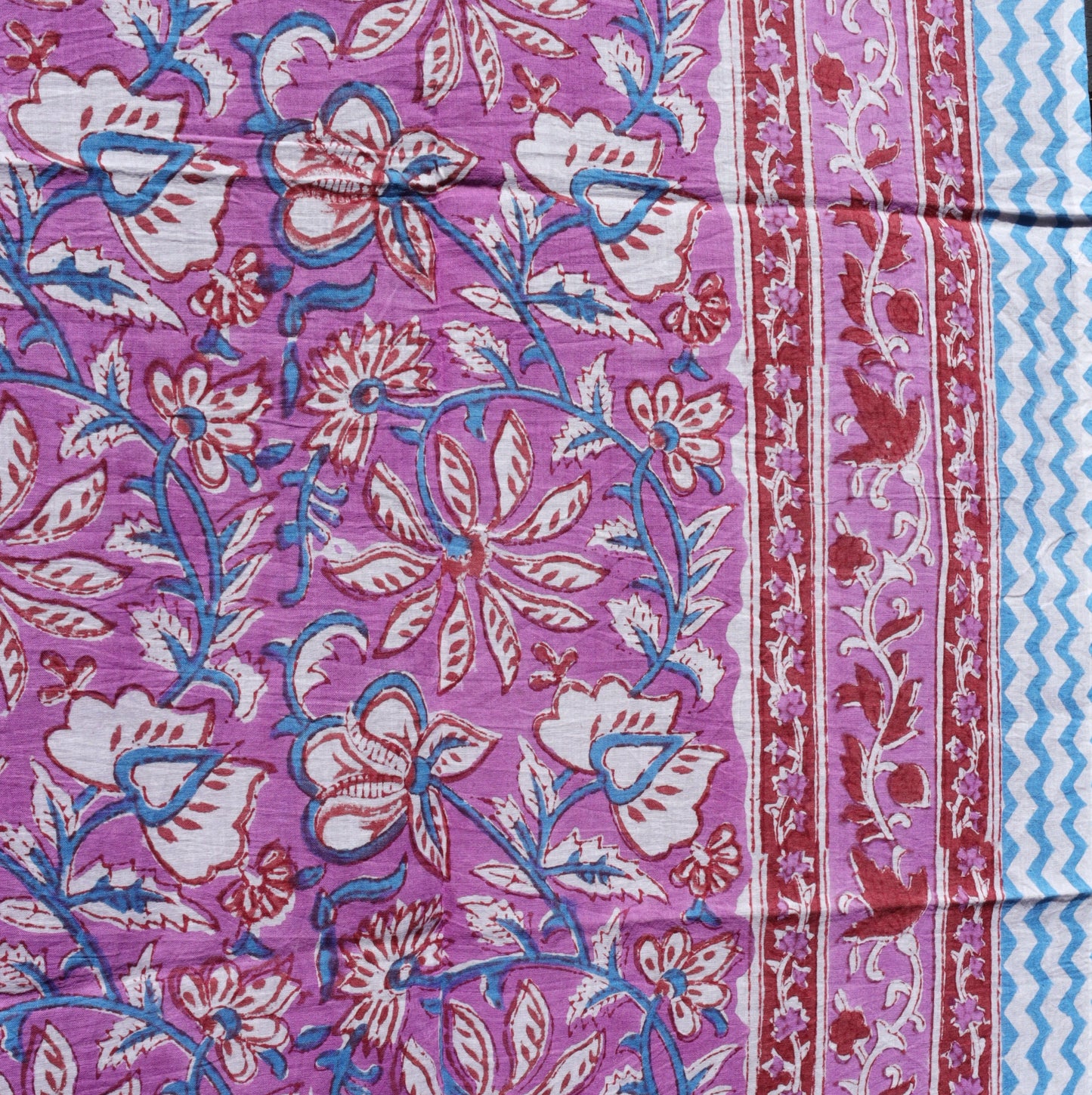 Blockprint Sarong, Violet