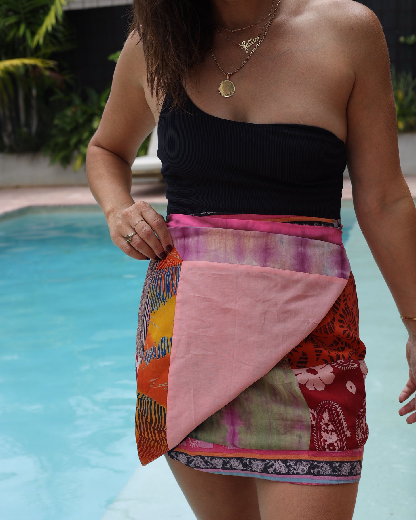 Wrap Skirt Hibiscus 01, O/S