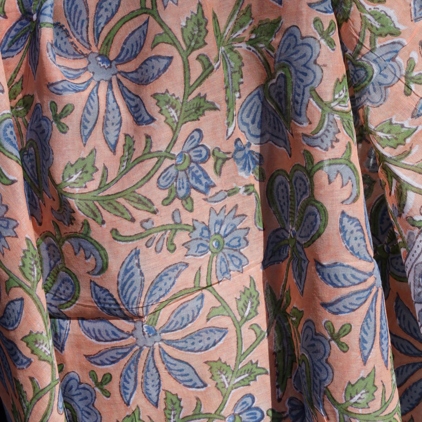 Blockprint Sarong, Peachy
