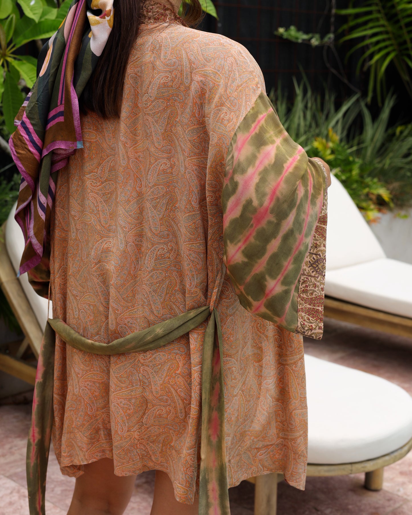 Marigold Silk Robe Col 33, X-SMALL
