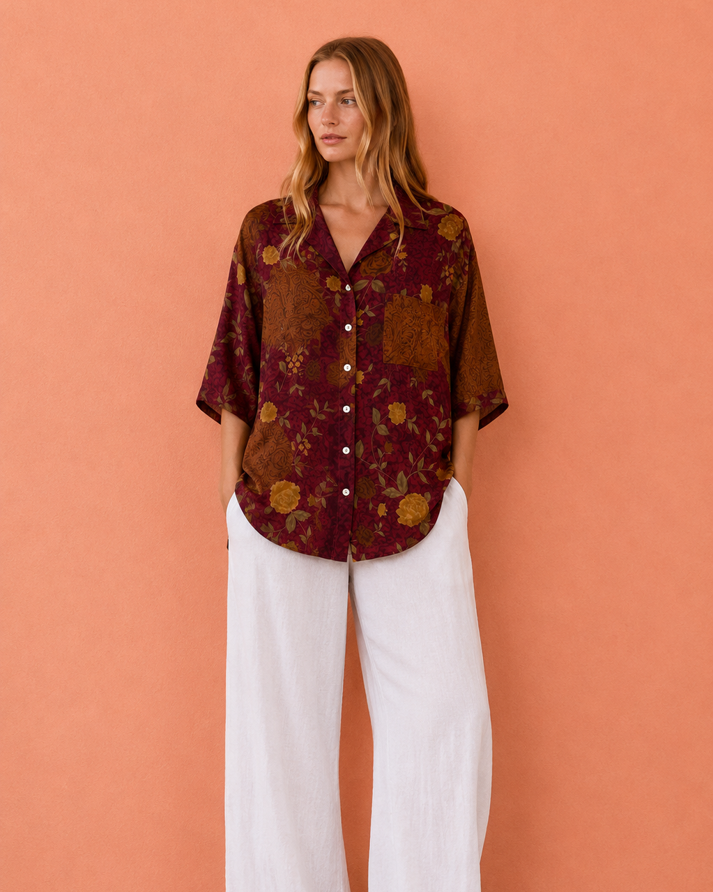 Silk Shirt O/S Col 09