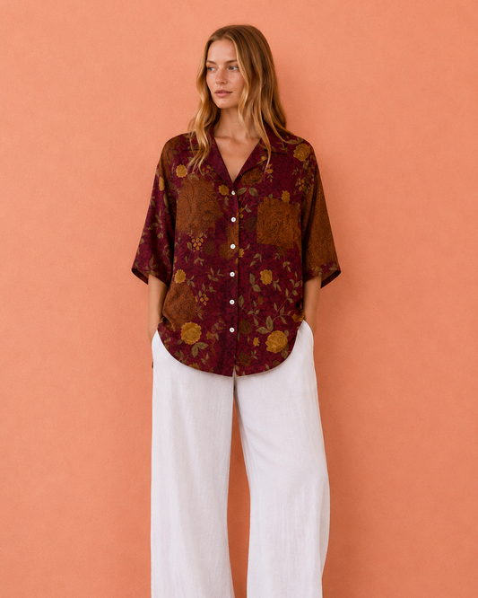 Silk Shirt O/S Col 09