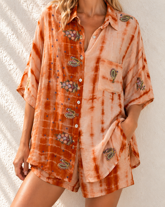 Silk Shirt O/S Col 12