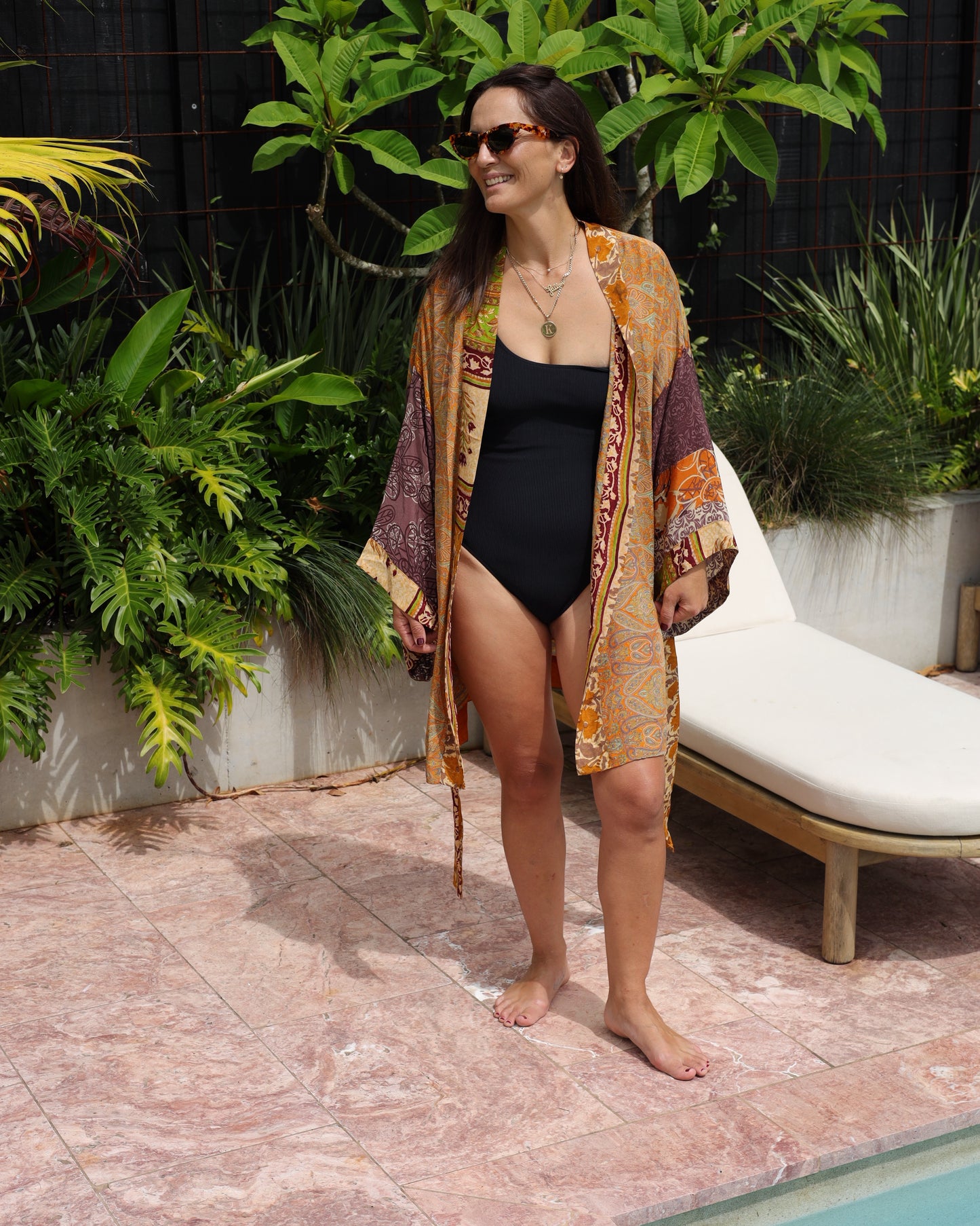 Marigold Silk Robe Col 27, MEDIUM