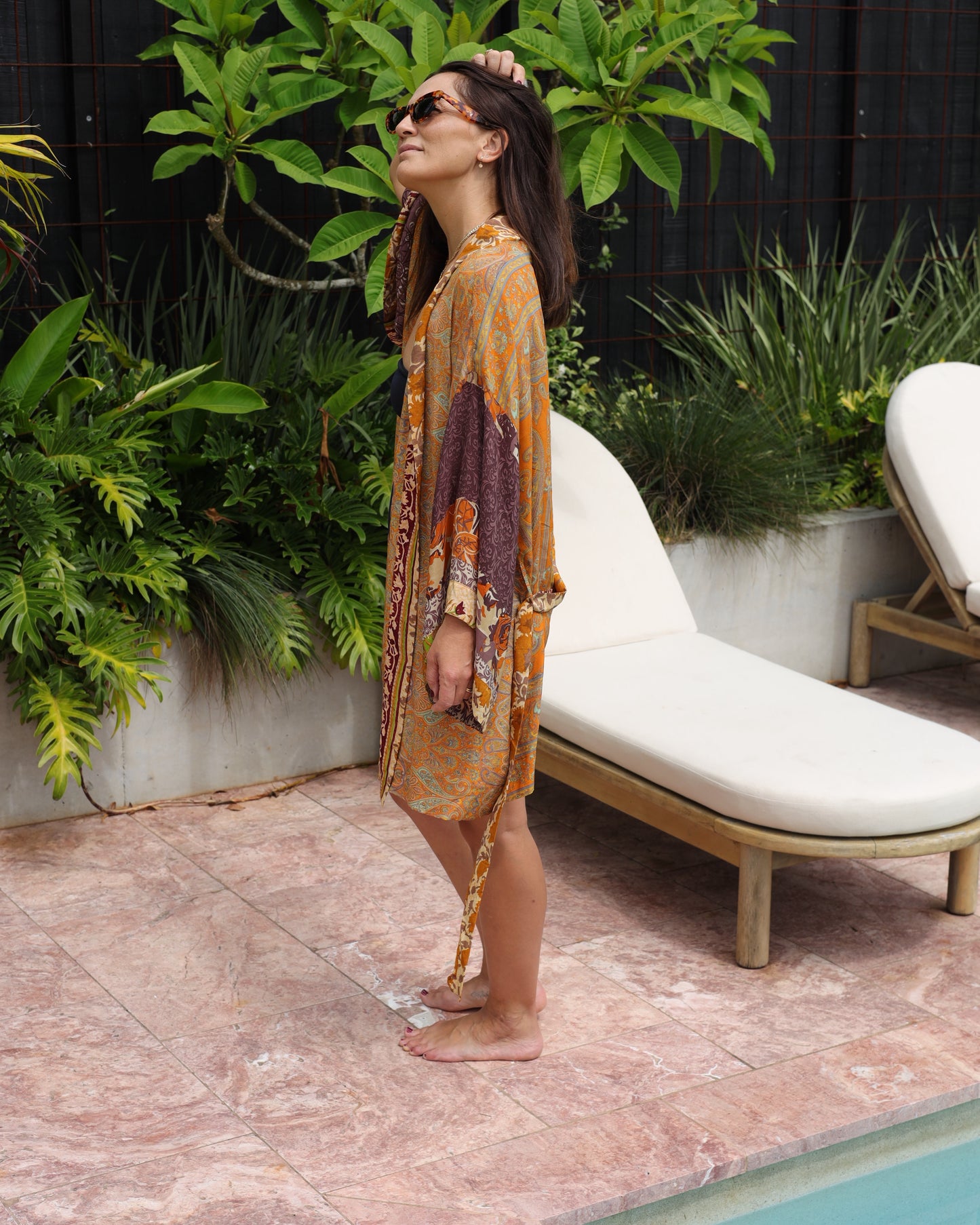 Marigold Silk Robe Col 27, MEDIUM
