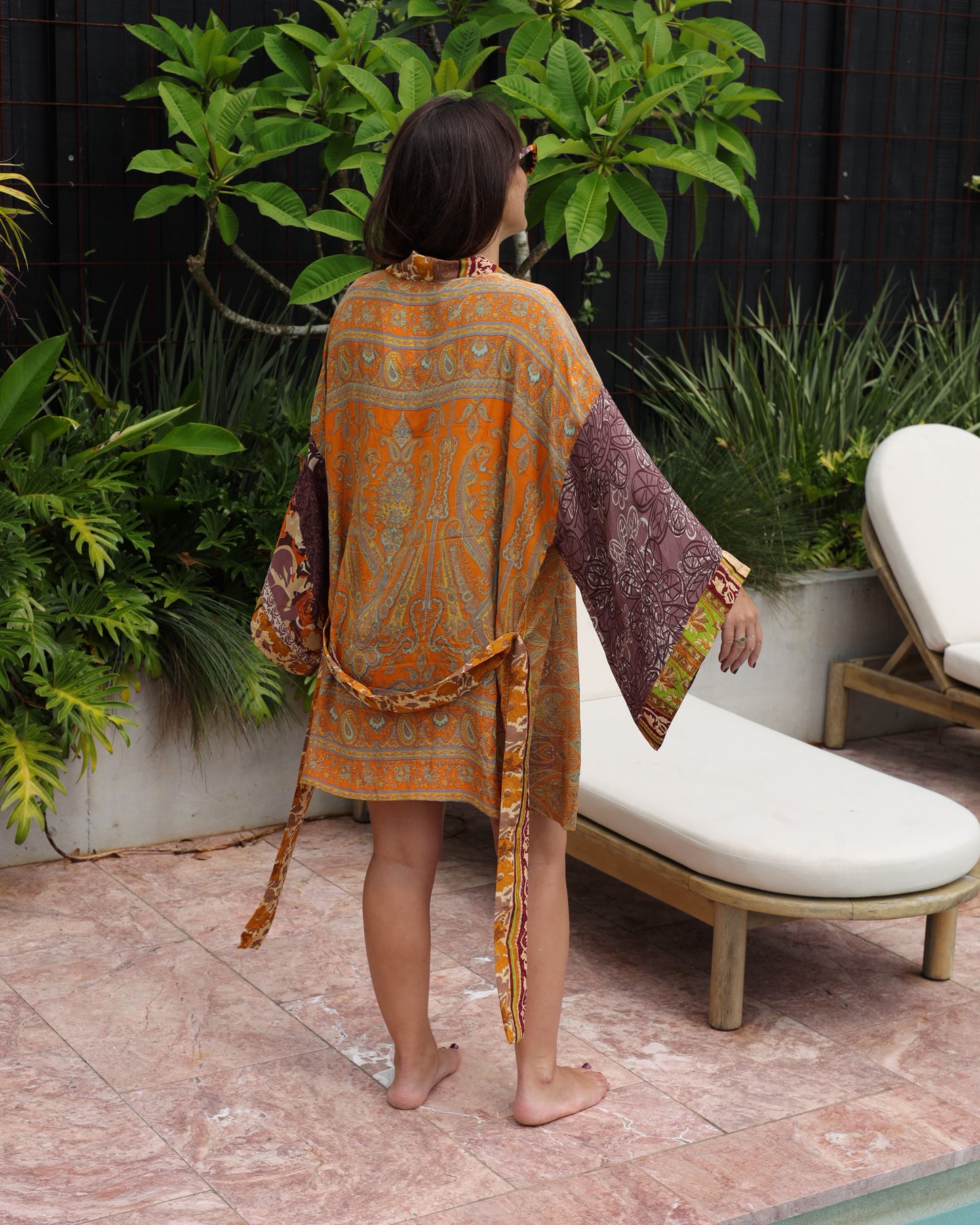 Marigold Silk Robe Col 27, MEDIUM