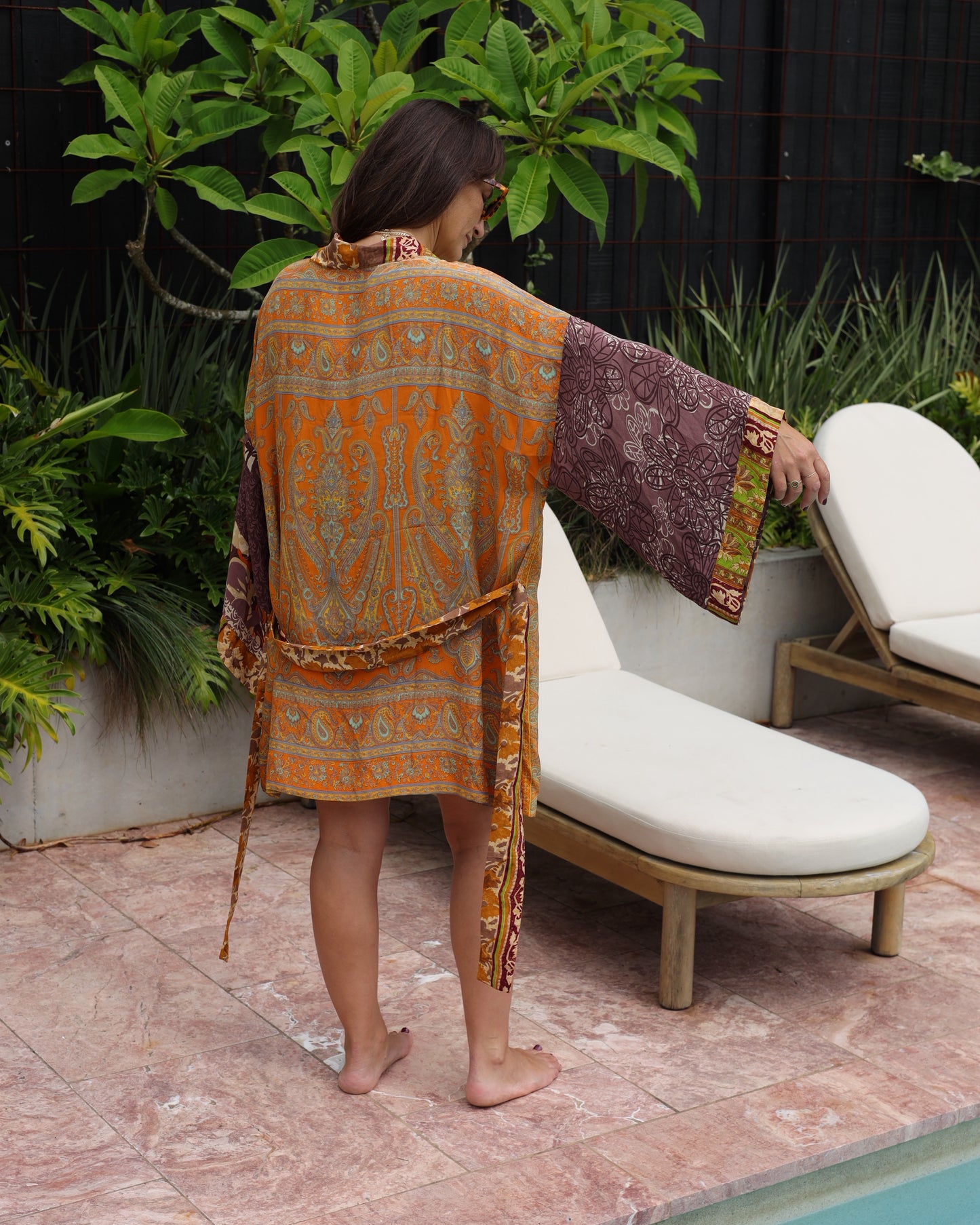 Marigold Silk Robe Col 27, MEDIUM