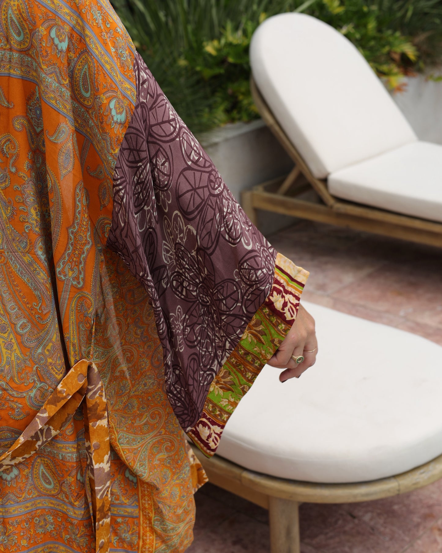 Marigold Silk Robe Col 27, MEDIUM