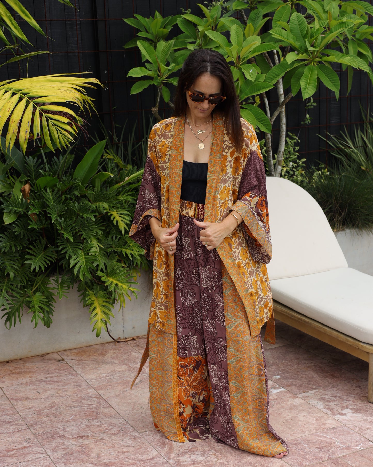 Marigold Silk Robe Col 26, MEDIUM
