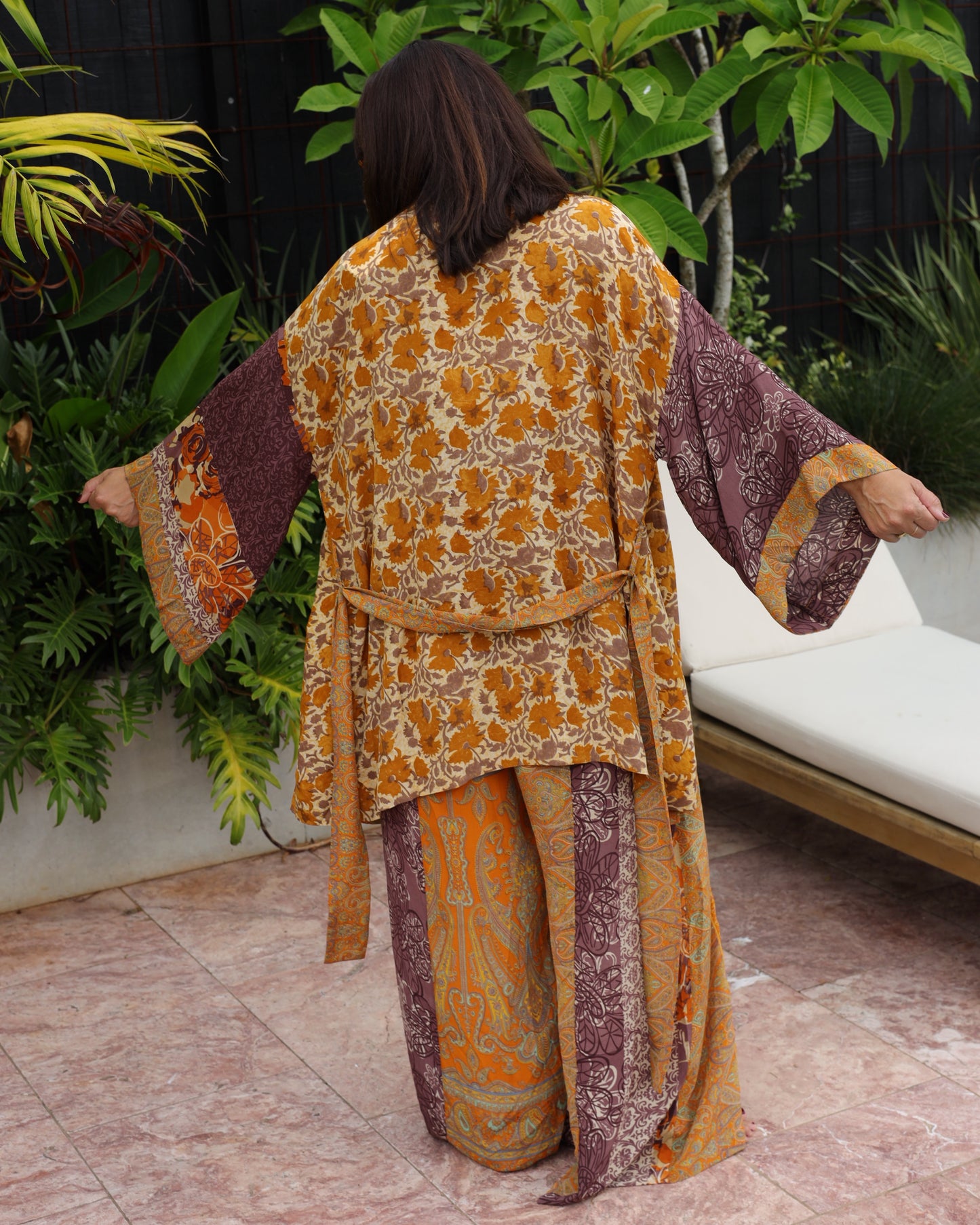 Marigold Silk Robe Col 26, MEDIUM