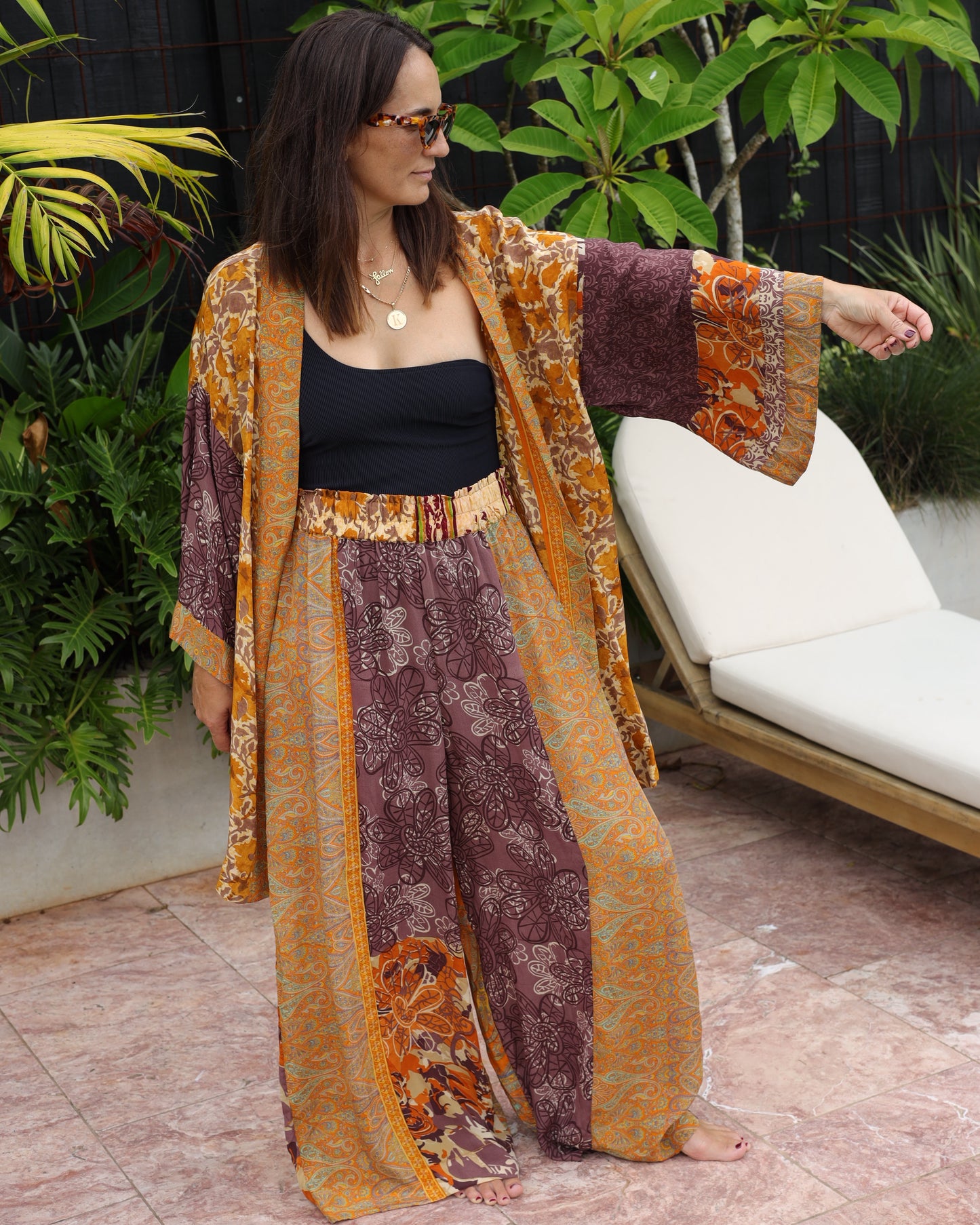 Marigold Silk Robe Col 26, MEDIUM