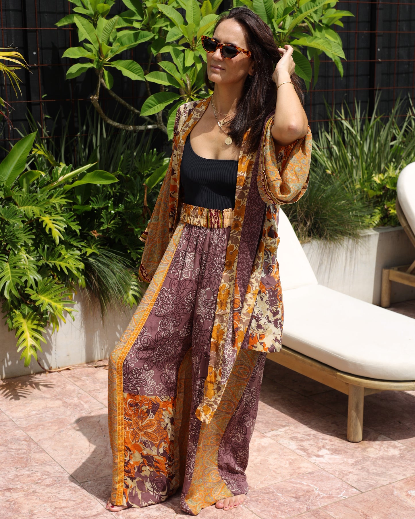 Marigold Silk Robe Col 25, MEDIUM