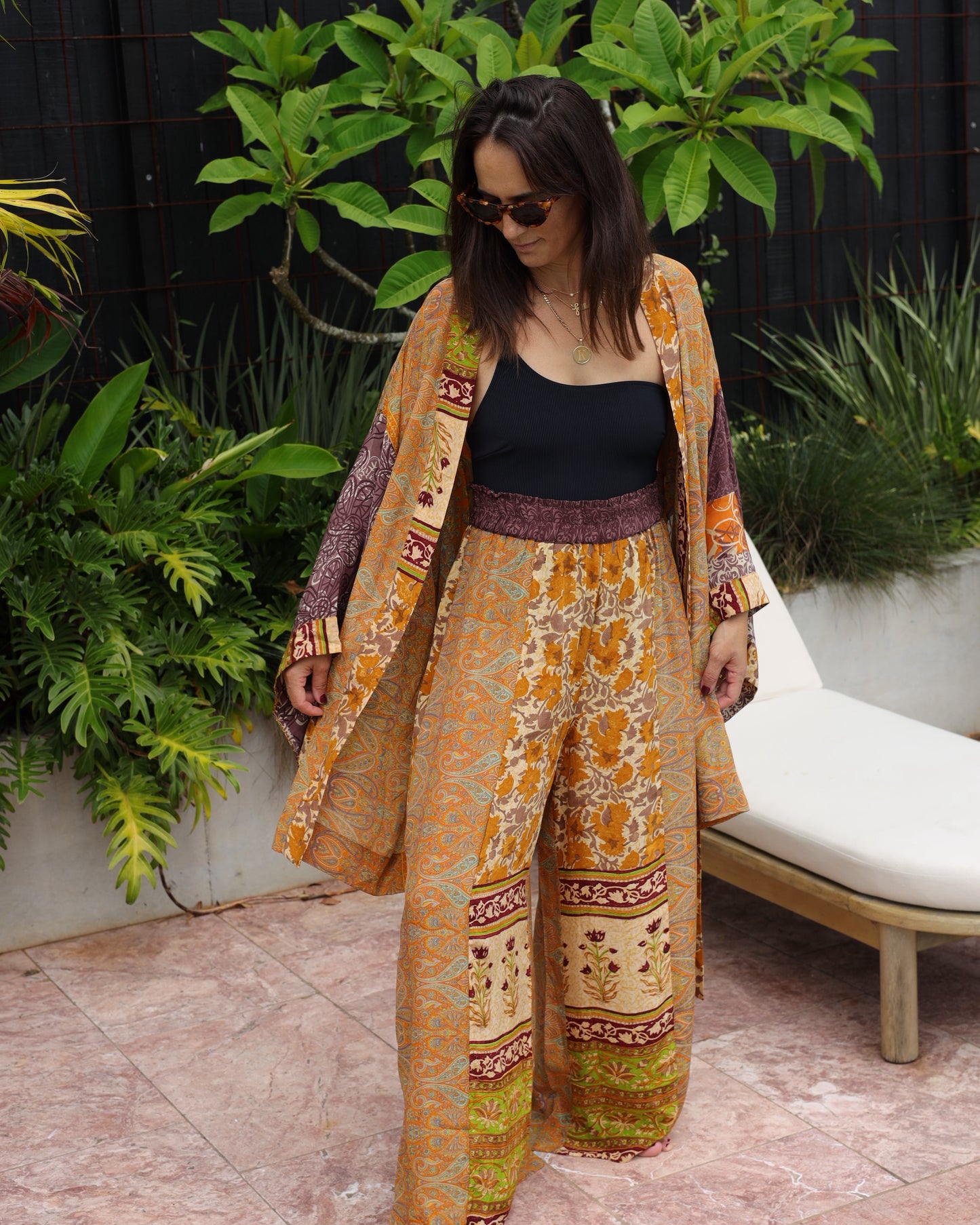 Marigold Silk Robe Col 27, MEDIUM