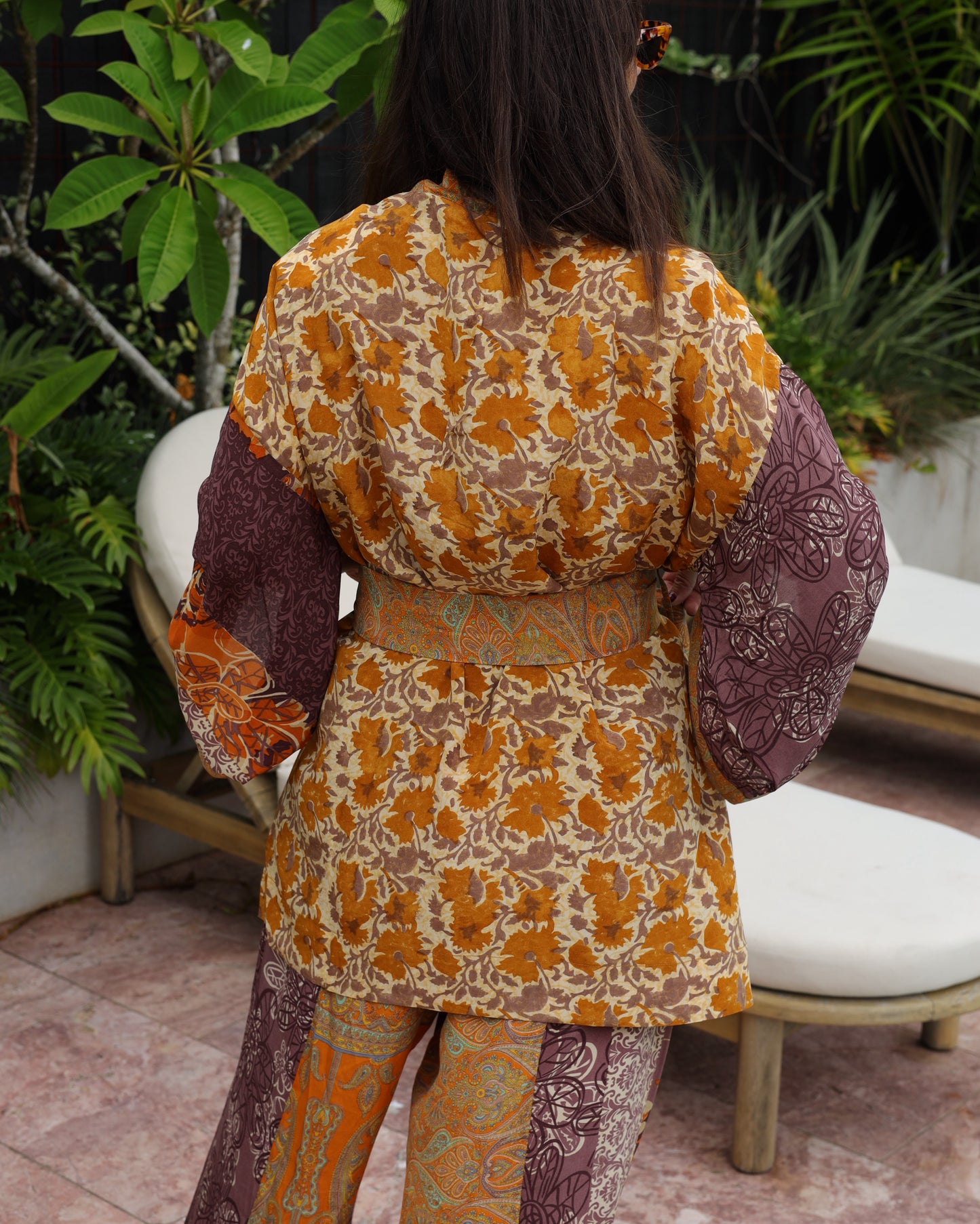 Marigold Silk Robe Col 26, MEDIUM