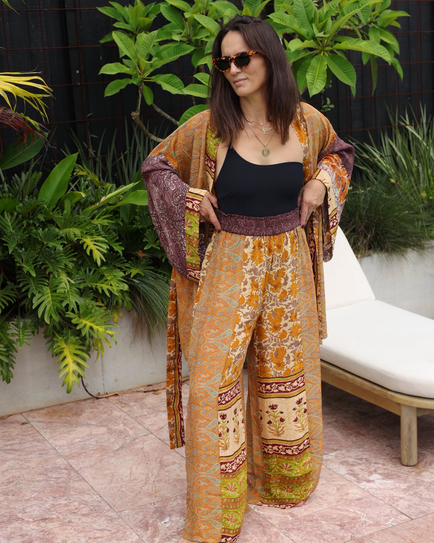 Marigold Silk Robe Col 27, MEDIUM