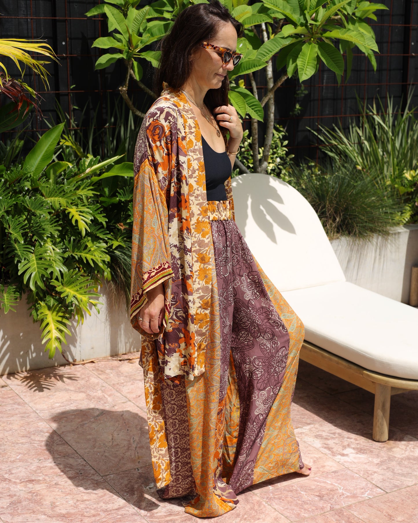 Marigold Silk Robe Col 25, MEDIUM