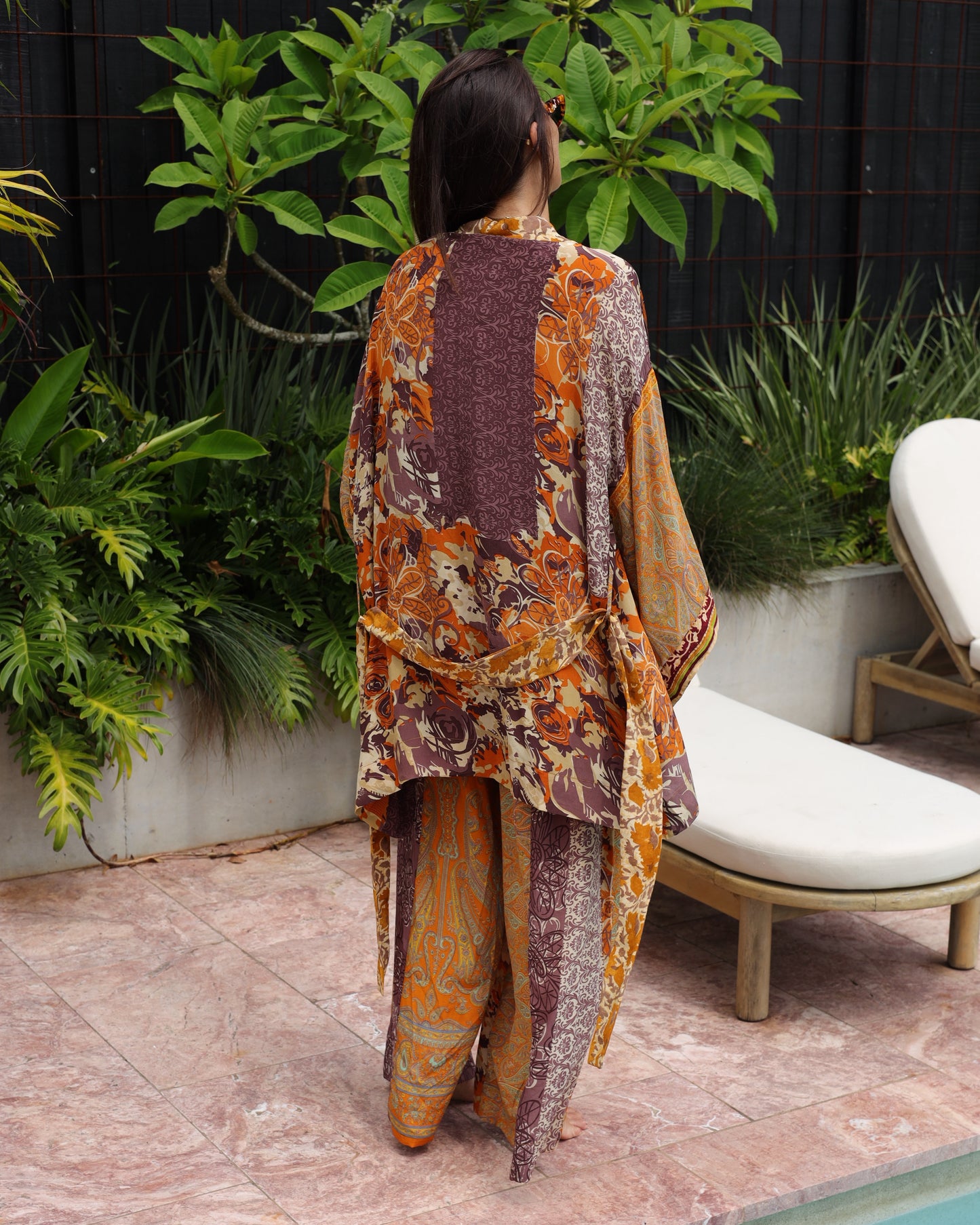 Marigold Silk Robe Col 25, MEDIUM