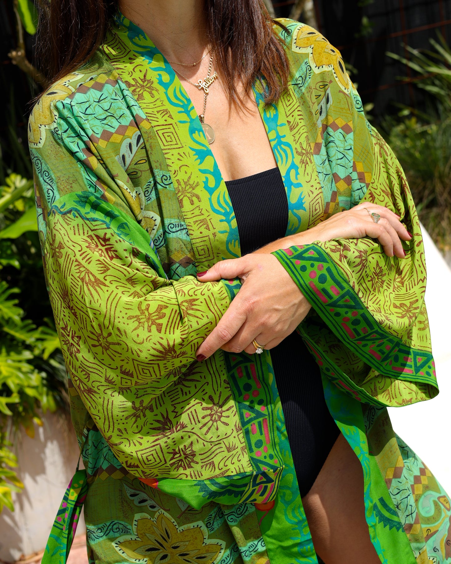 Marigold Silk Robe Col 20, LARGE
