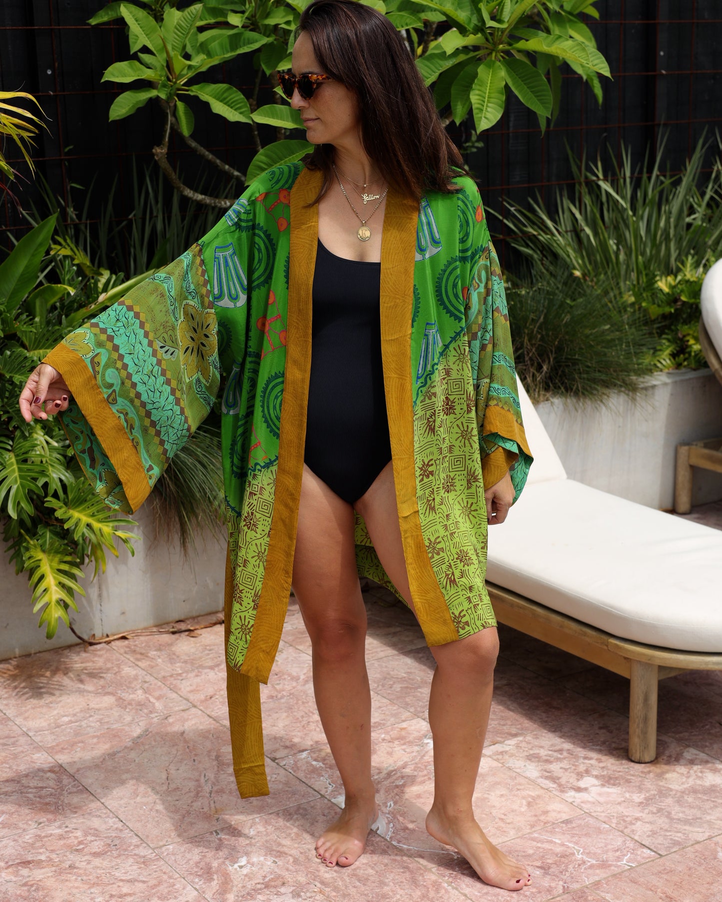 Marigold Silk Robe Col 21, MEDIUM