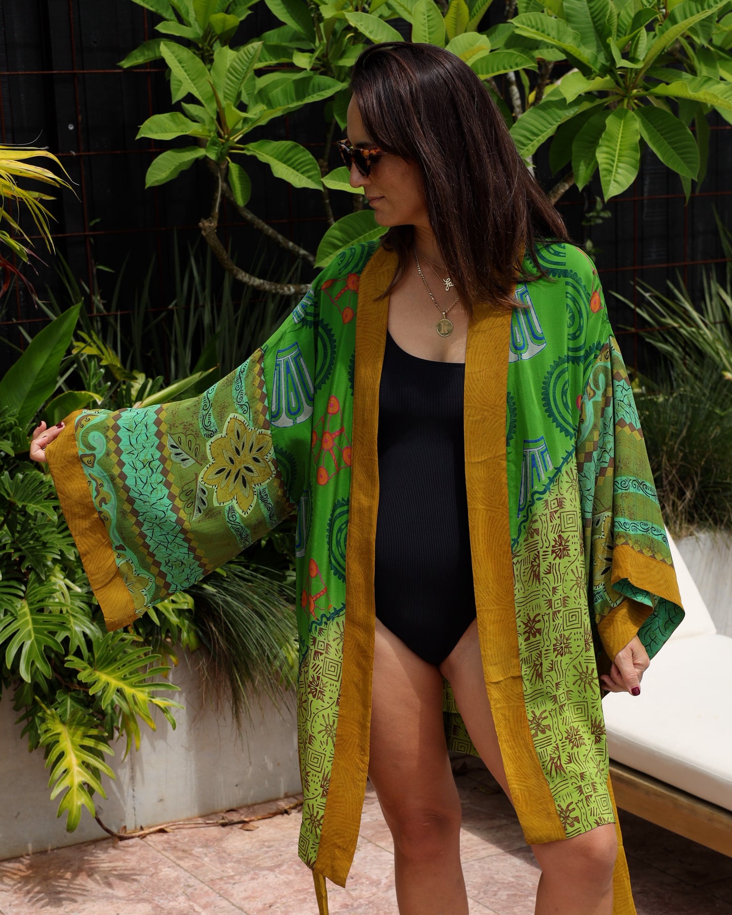 Marigold Silk Robe Col 21, MEDIUM