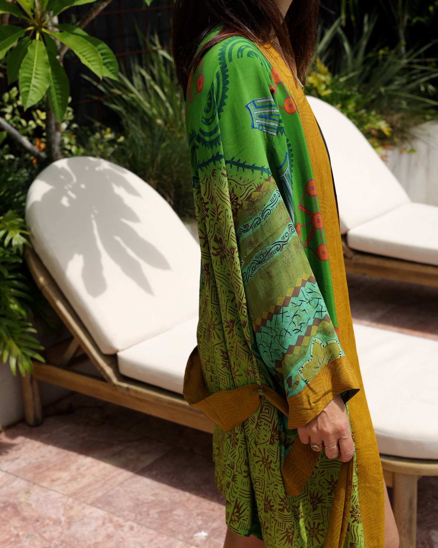 Marigold Silk Robe Col 21, MEDIUM