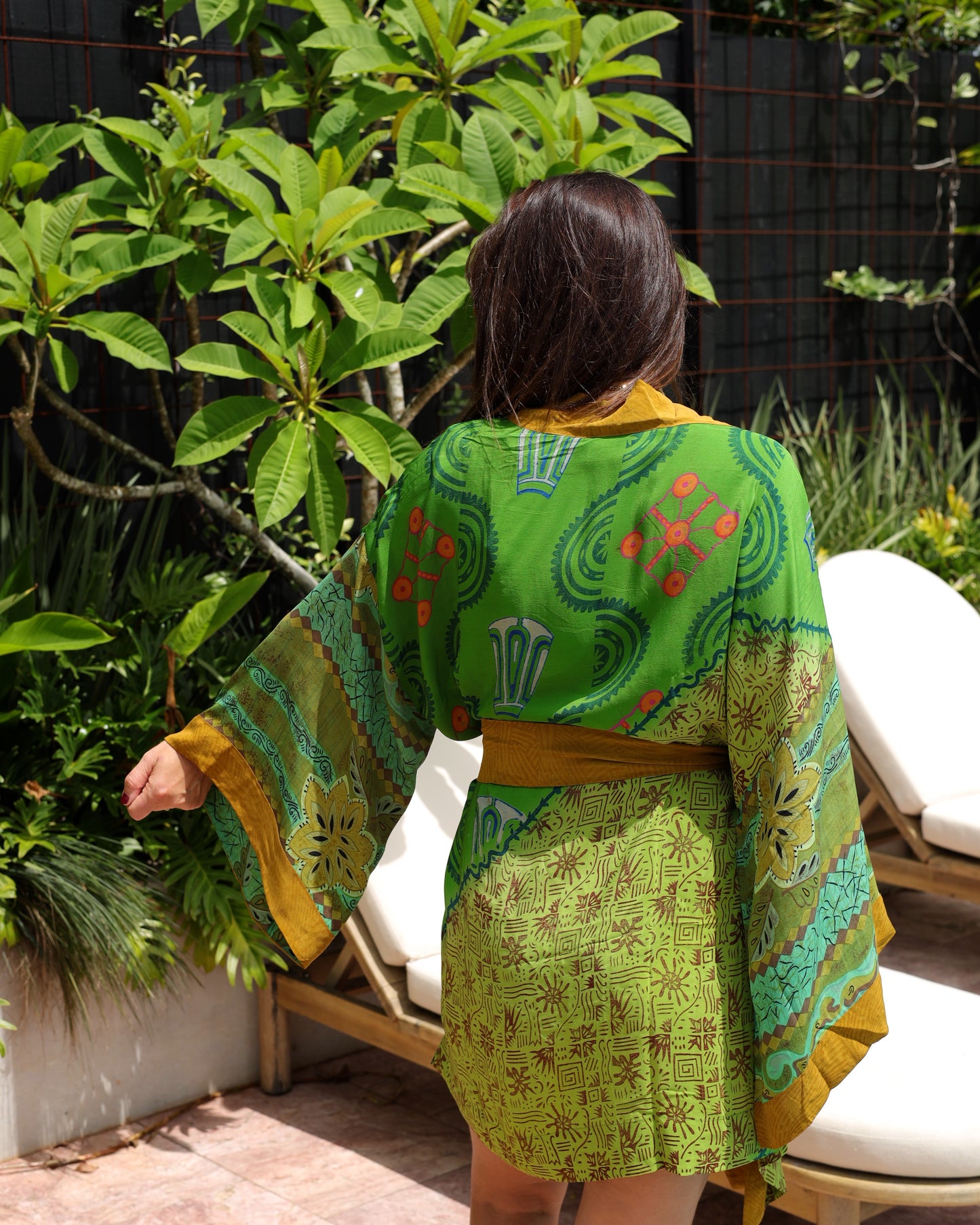Marigold Silk Robe Col 21, MEDIUM