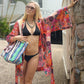 Hibiscus Linen Robe