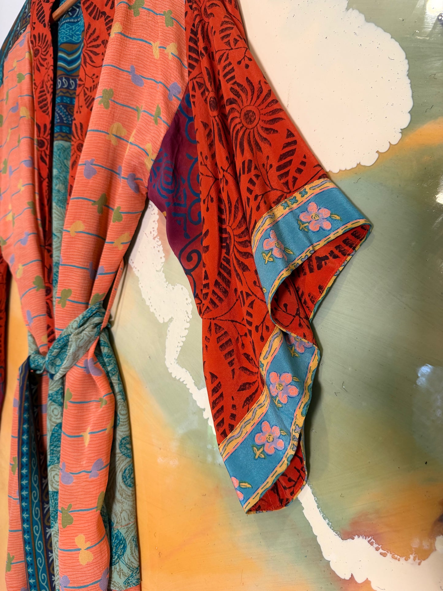 Marigold Silk Robe Col 38,SMALL