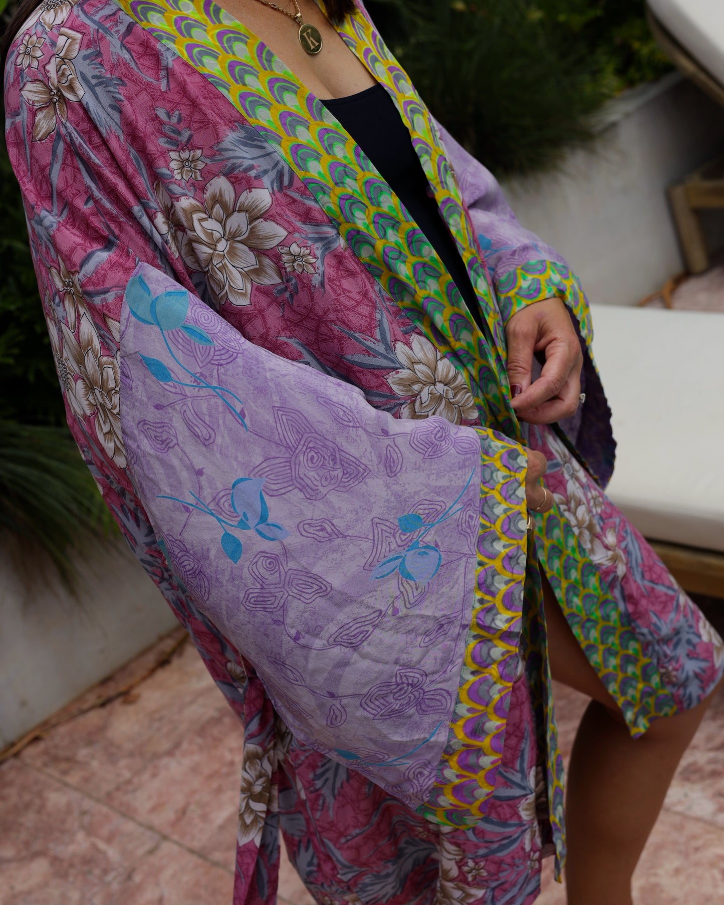 Marigold Silk Robe Col 16, LARGE