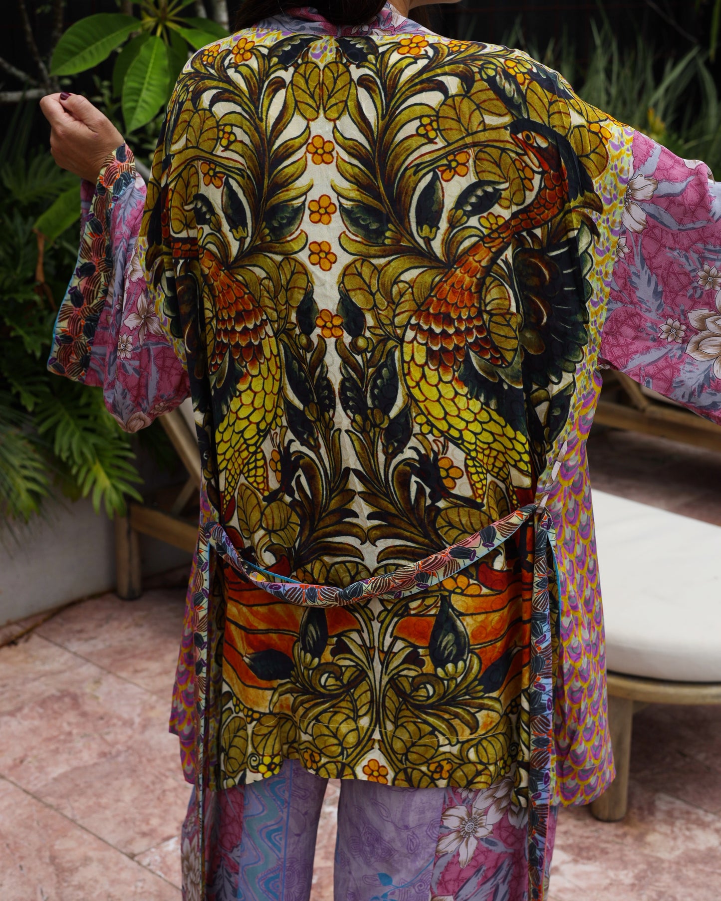 Marigold Silk Robe Col 15, MEDIUM