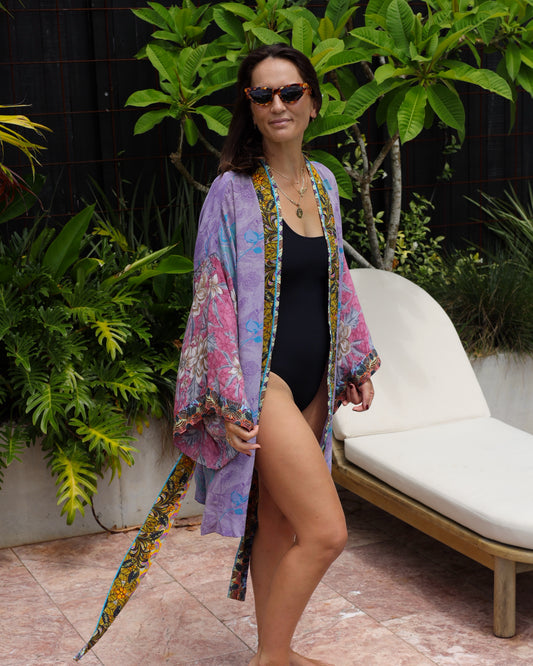 Marigold Silk Robe Col 17, LARGE