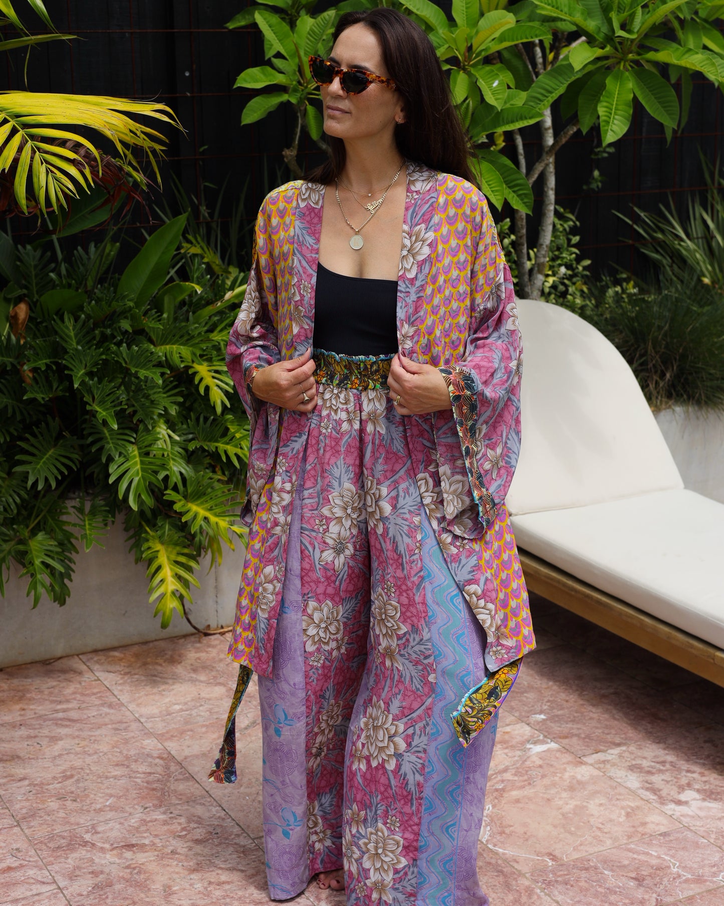 Marigold Silk Robe Col 15, MEDIUM