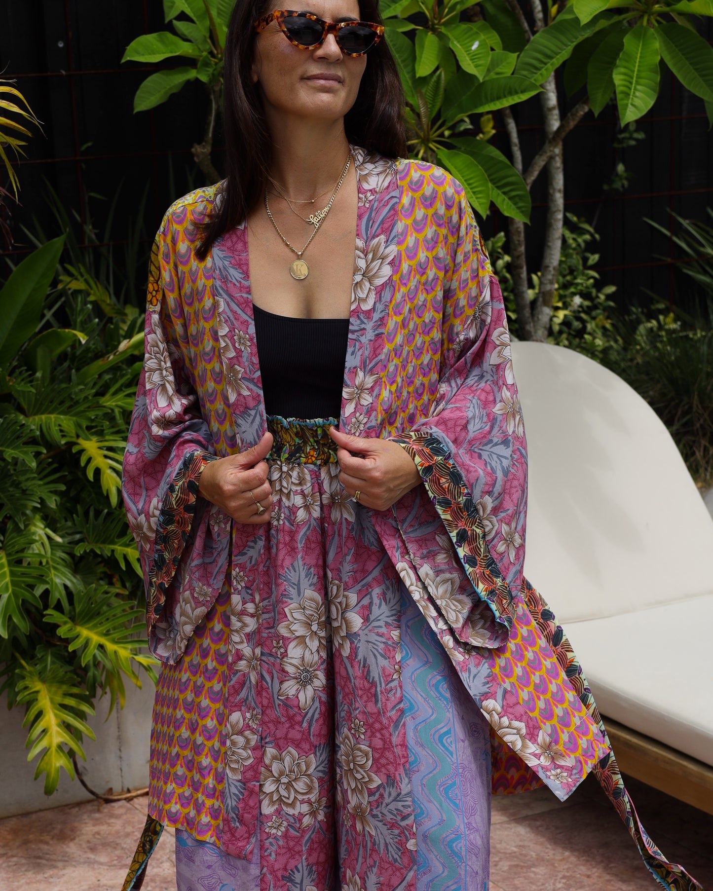 Marigold Silk Robe Col 15, MEDIUM