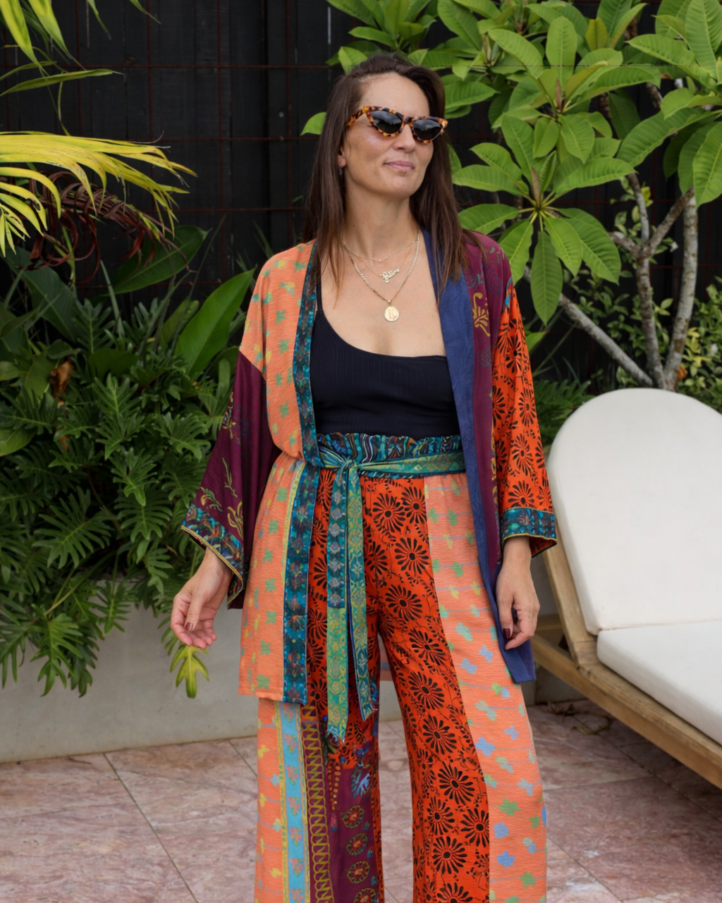 Marigold Silk Robe Col 38,SMALL