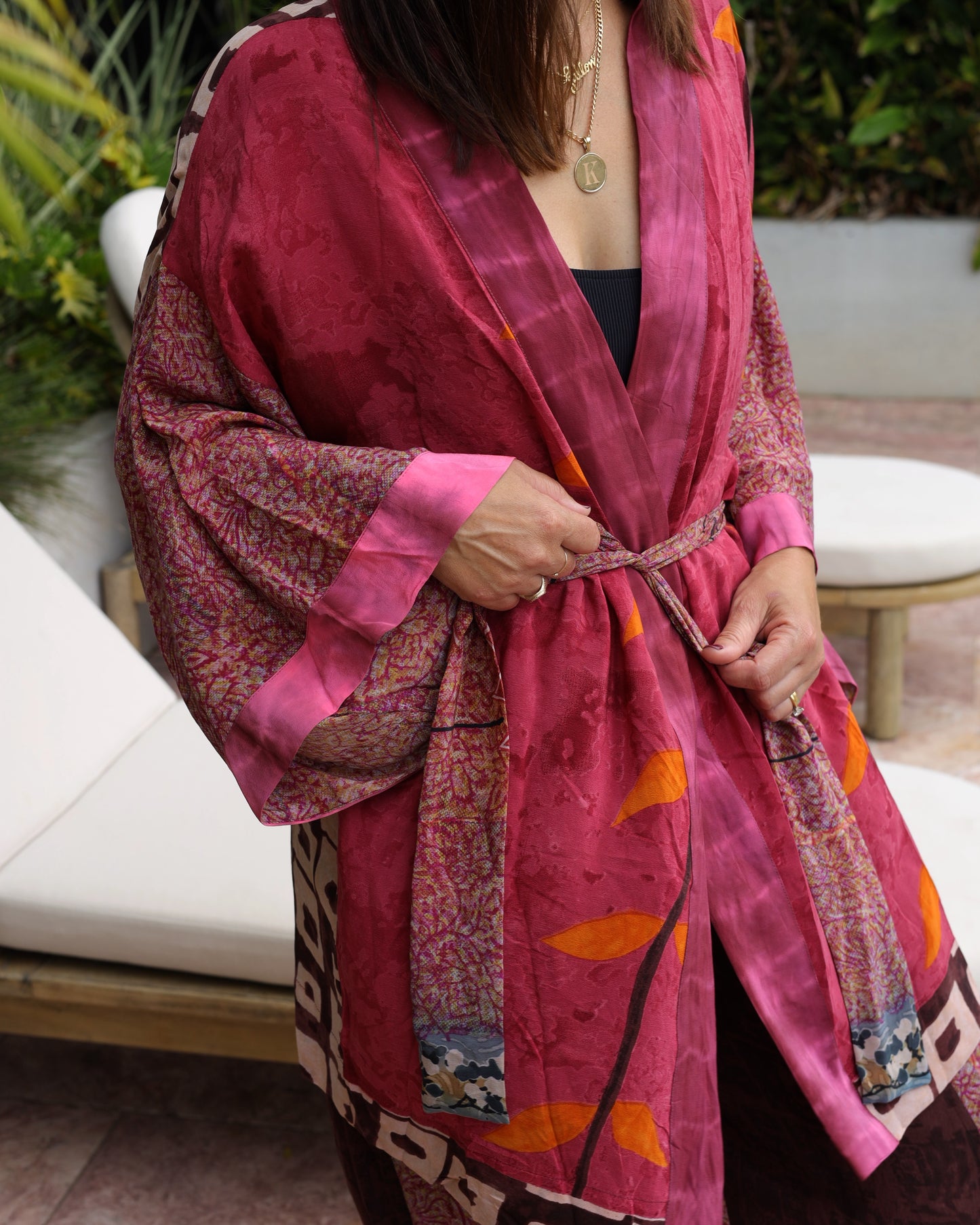 Marigold Silk Robe Col 10, SMALL