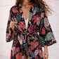 Hibiscus Linen Robe
