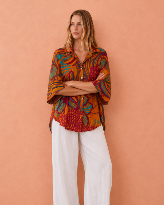 Silk Shirt O/S Col 05