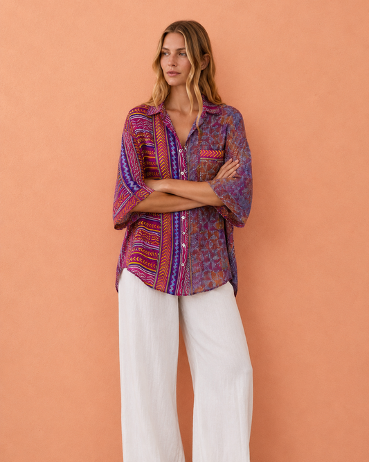 Silk Shirt O/S Col 06