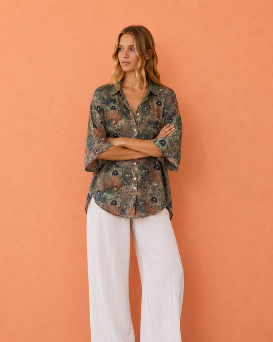 Silk Shirt O/S Col 08