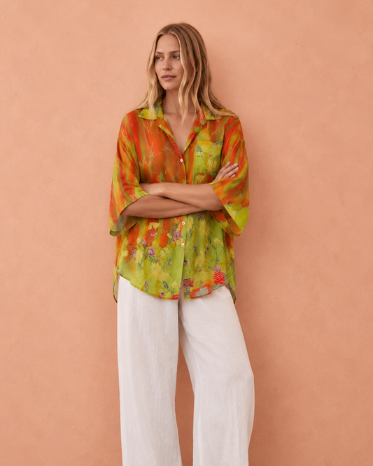 Silk Shirt O/S Col 03