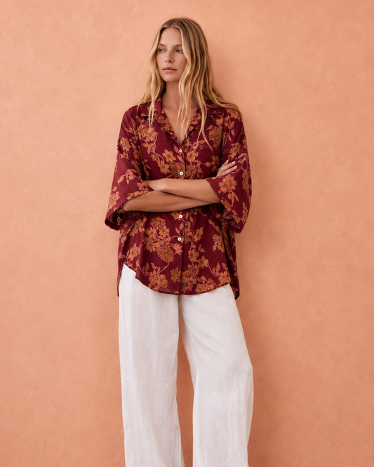 Silk Shirt O/S Col 04