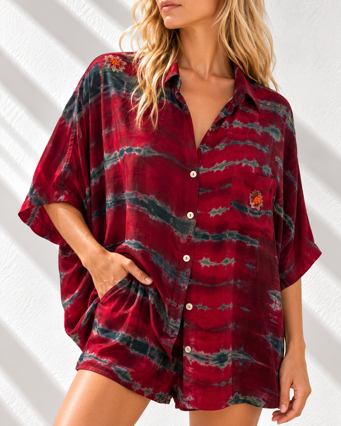 Silk Shirt O/S Col 18