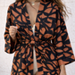 Hibiscus Linen Robe