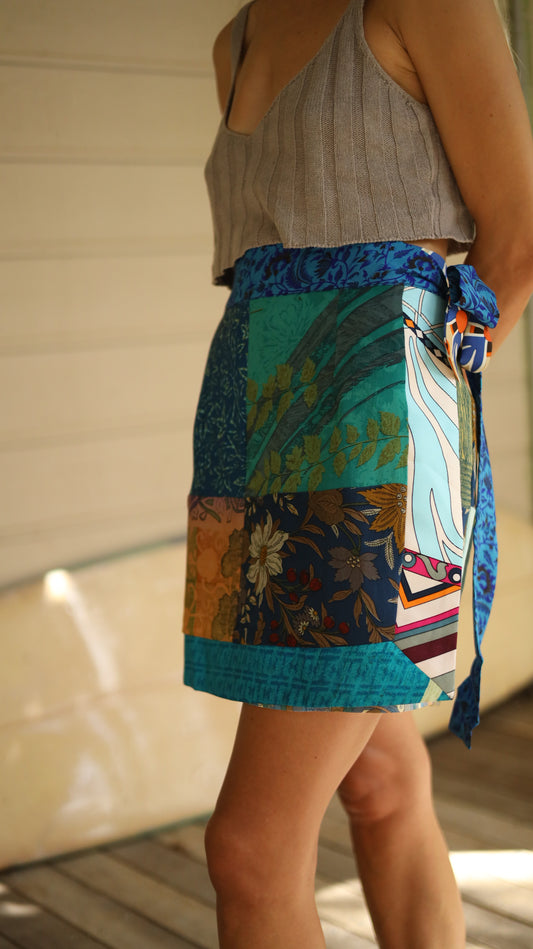 Wrap Skirt Ocean 07, O/S