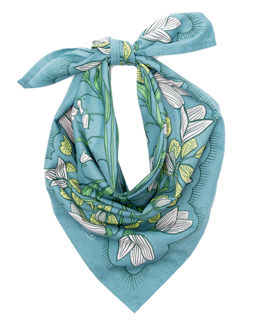 Folk Bandana, Deco Teal